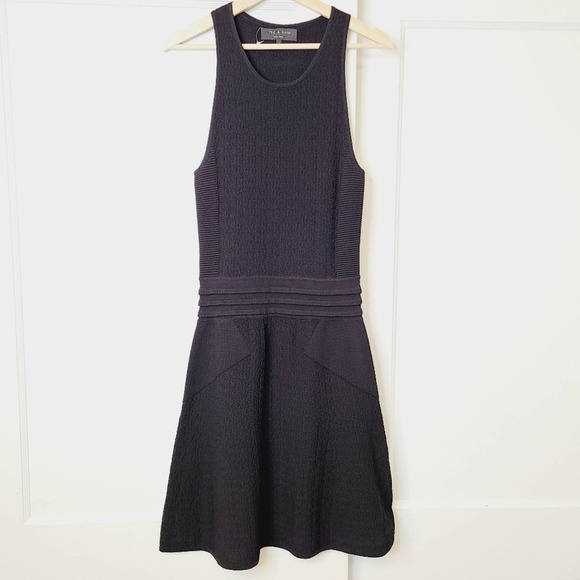 The Rag & Bone Alyssa Black Knit A Line Dress - Picture 1 of 7